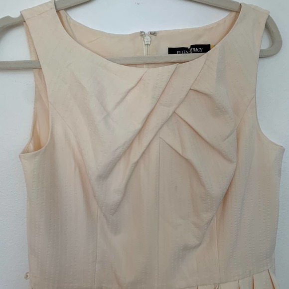 Ellen Tracy Blush Pink Crossover Sleeveless Mini Dress 8 - Picture 2 of 5